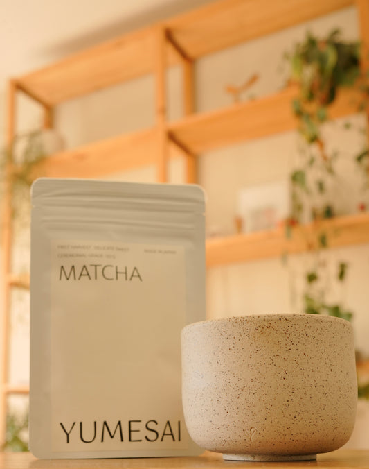 Matcha 50 g & Keramieken Mok duo